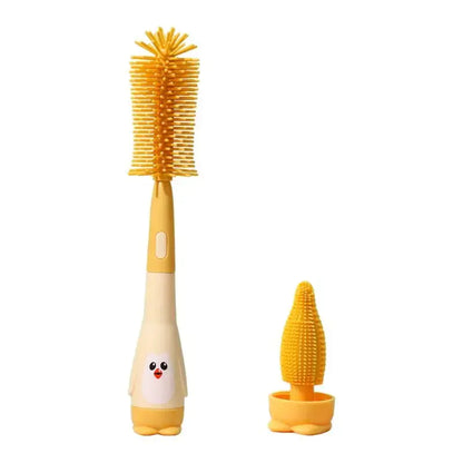 Three-in-One Silicone Bottle Cleaning Brush Set