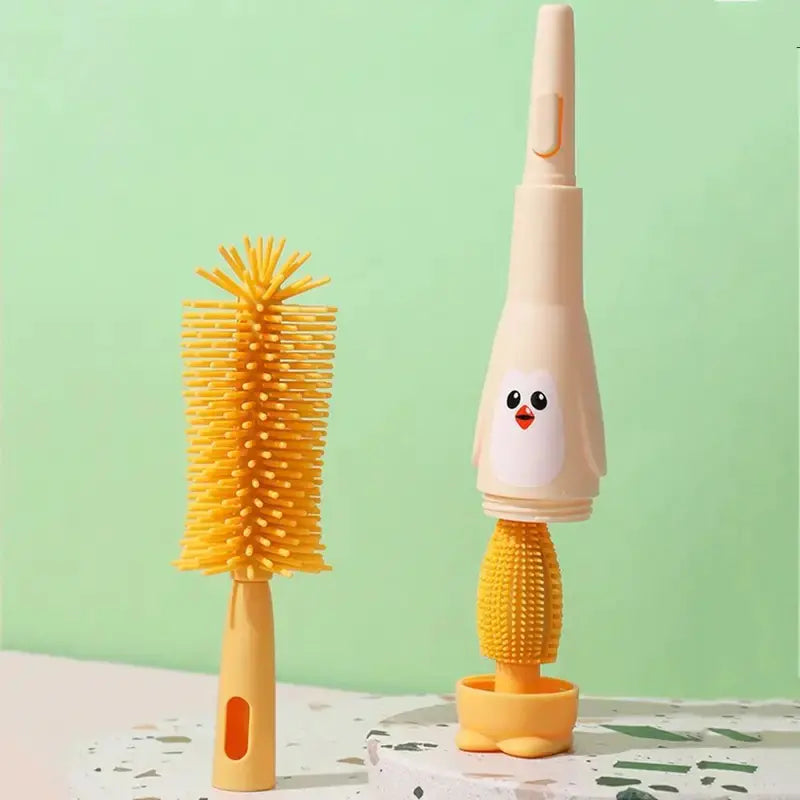 Three-in-One Silicone Bottle Cleaning Brush Set